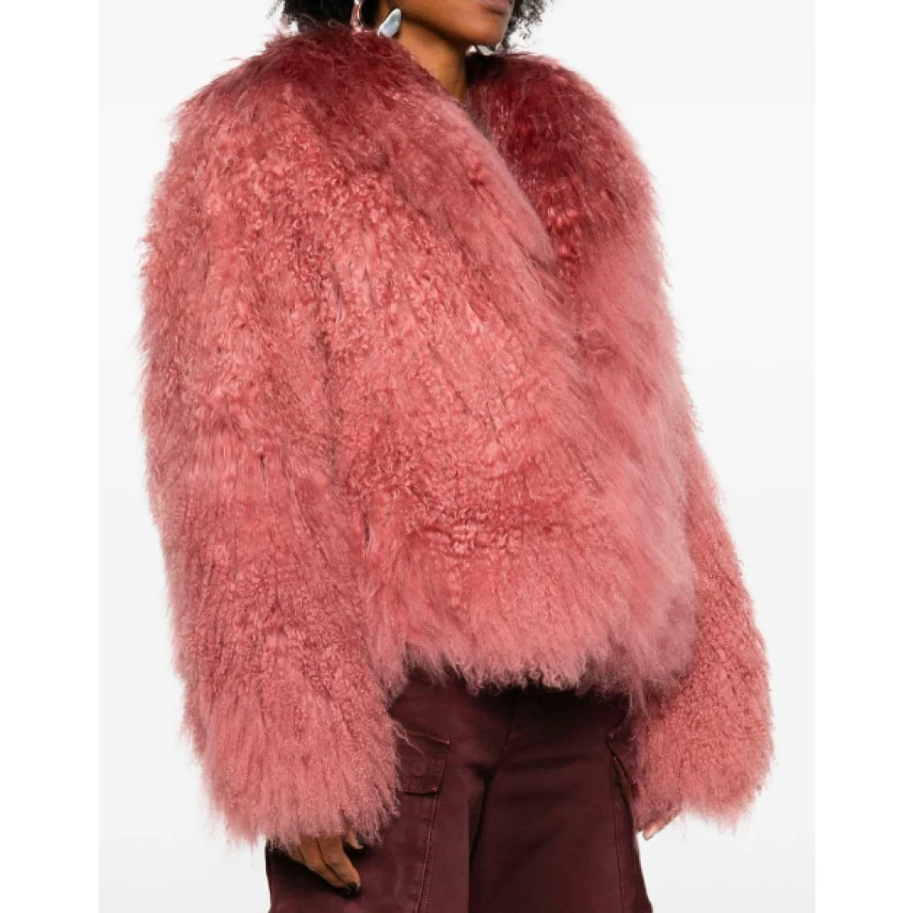 The Attico Vintage Rose Korte Jas Pink Dames