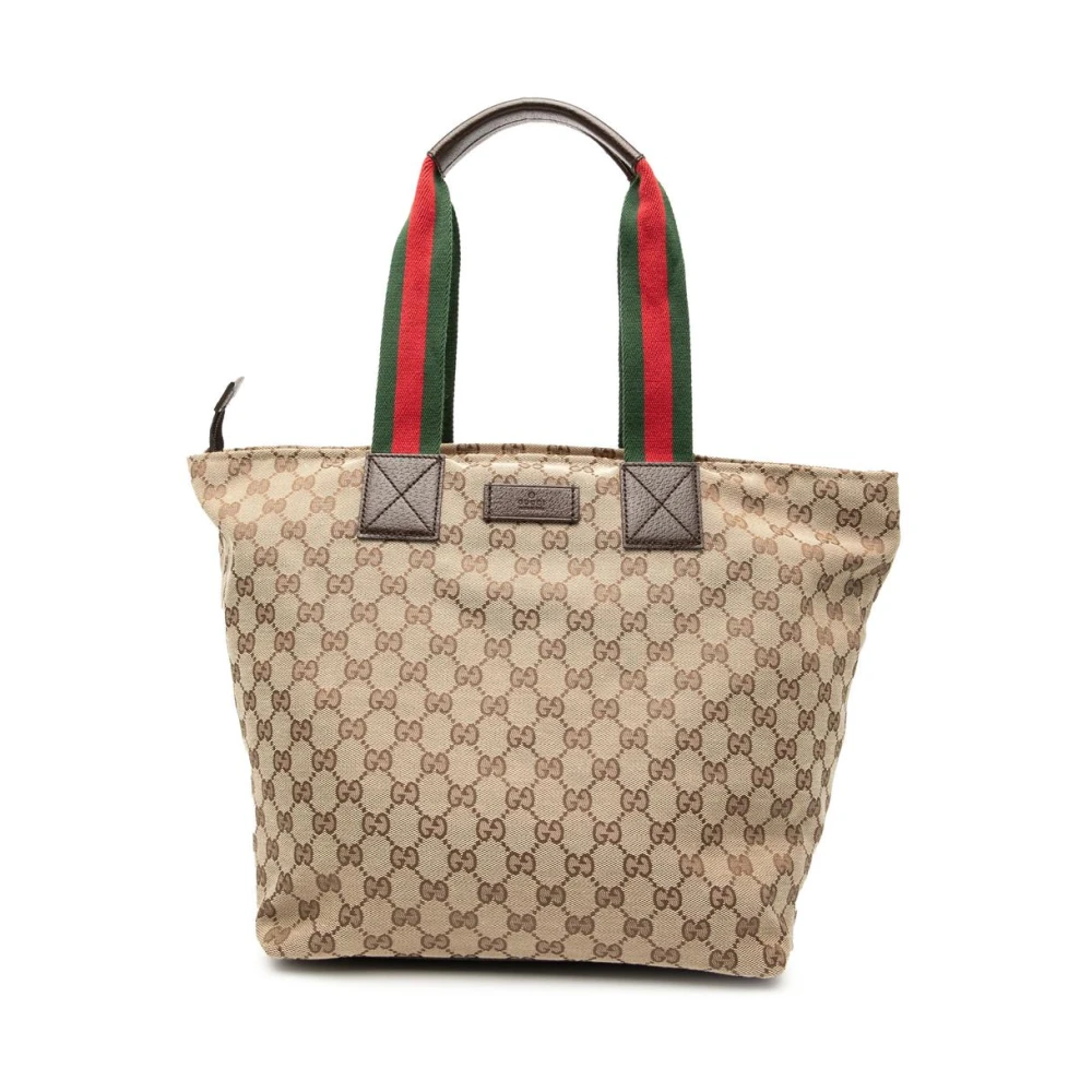 Gucci Vintage Women's Brown Pre-Owned Vintage Monogram Canvas Tote Bag