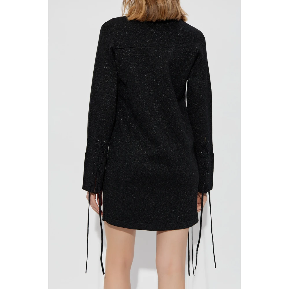 Zadig & Voltaire Jurk met metallic draad Black Dames