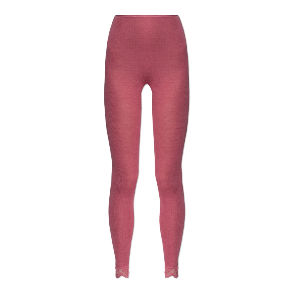 Hanro Geribbelde Broek Pink Dames