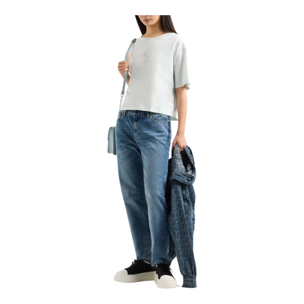 Armani Exchange Blauwe Denim 5-Pocket Broek Blue Dames