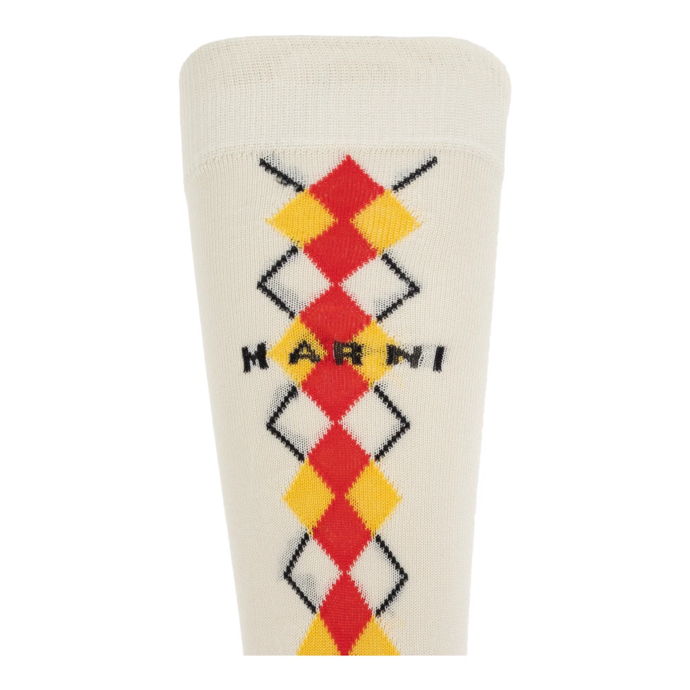 Marni Sokken met logo Beige Dames