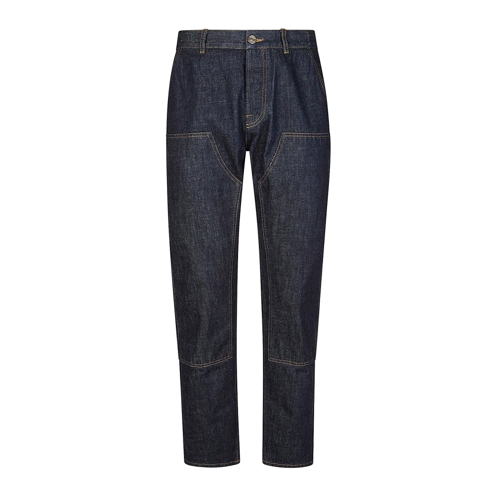 Eleventy Men's Blue Workwear Denim Trousers - Slim Fit Jeans - W31 - Jeans