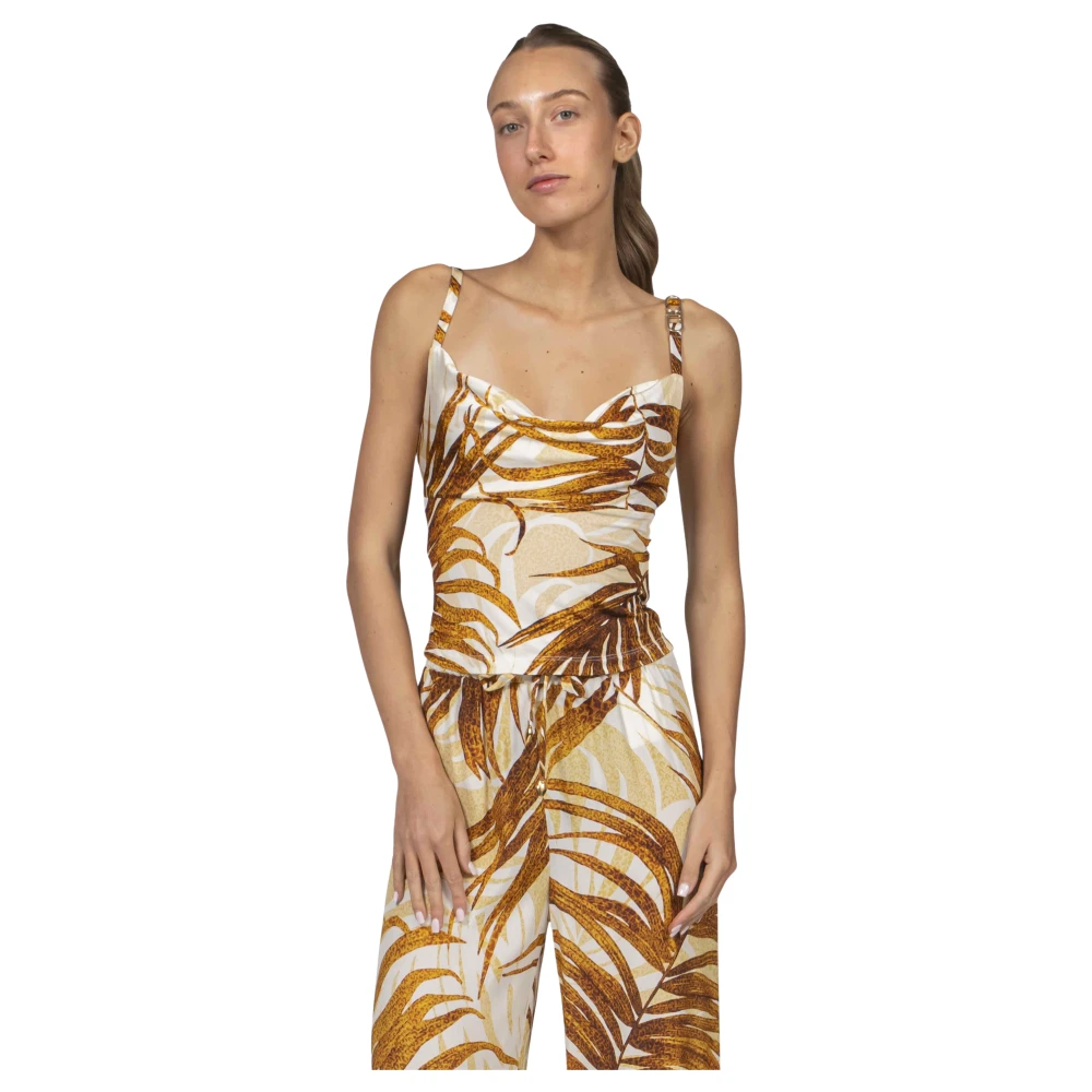 Just Cavalli Women's Multicolor Top Slim - Sleeveless Tops - M - Tops