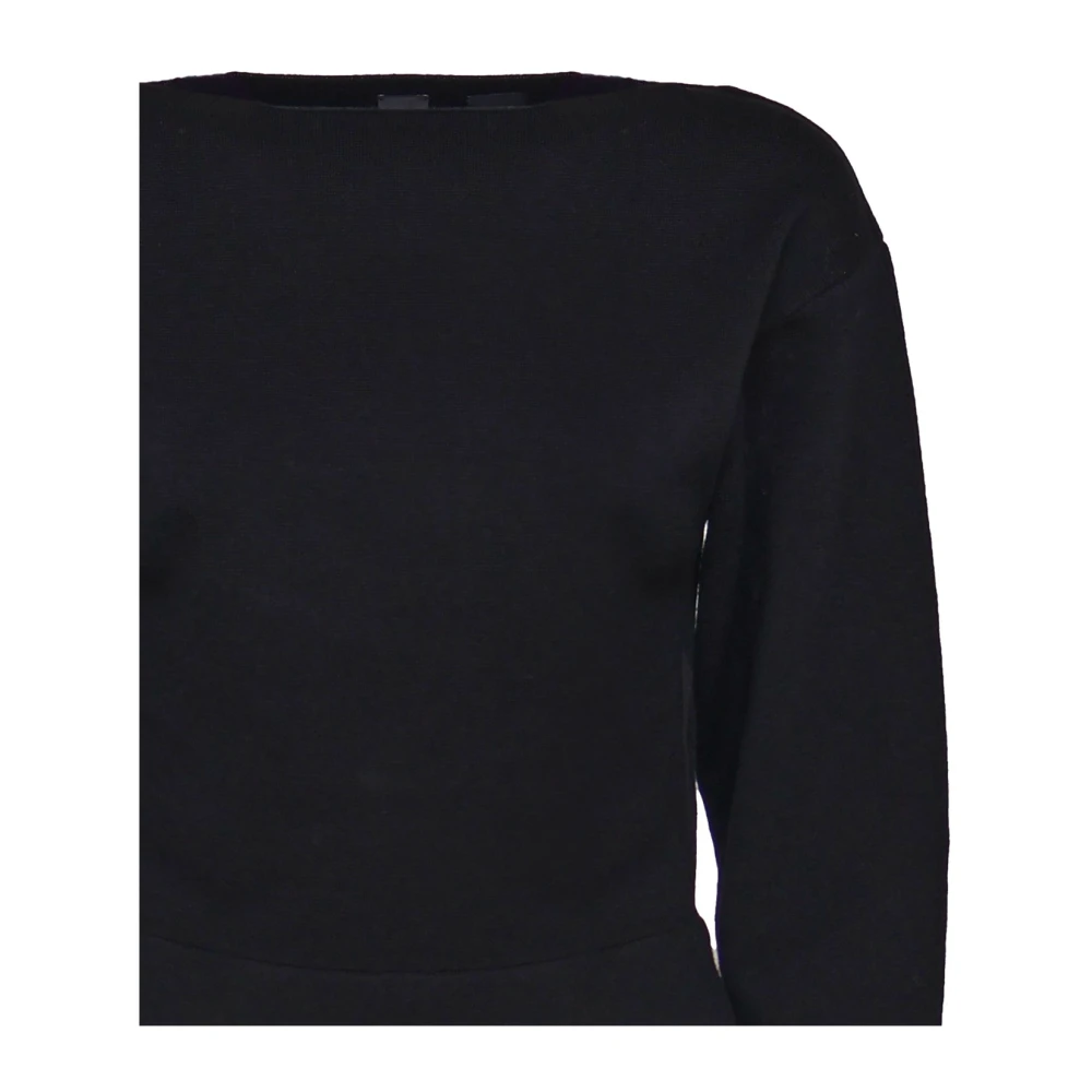 pinko Zwart Tricot Boothals Trui Black Dames