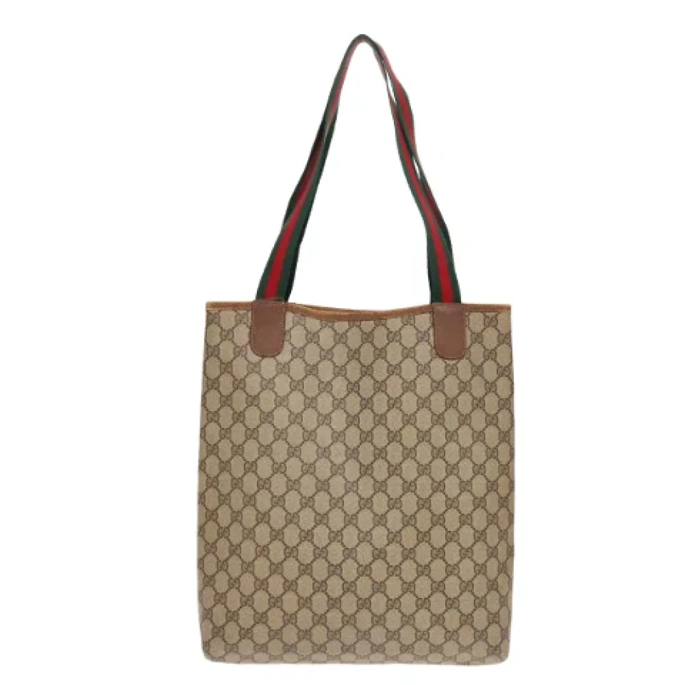 Gucci Vintage Pre-owned Leather totes Beige Dames