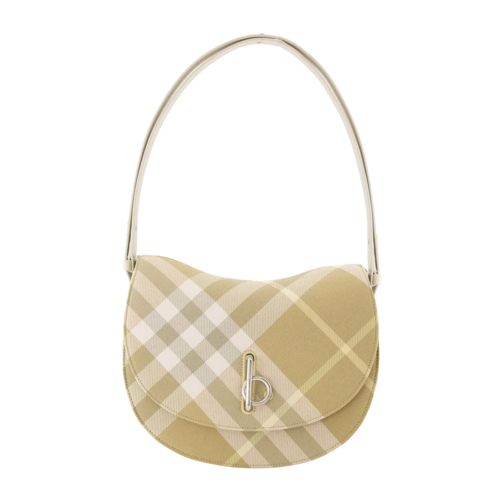 Burberry Vintage Check Wool Rocking Horse Tas Beige Dames