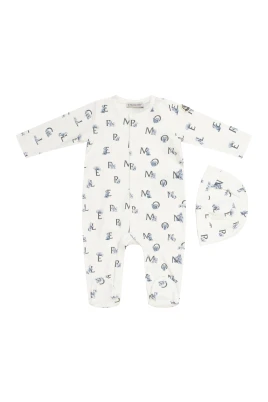 Teddy Bear Logo Print Cotton Set