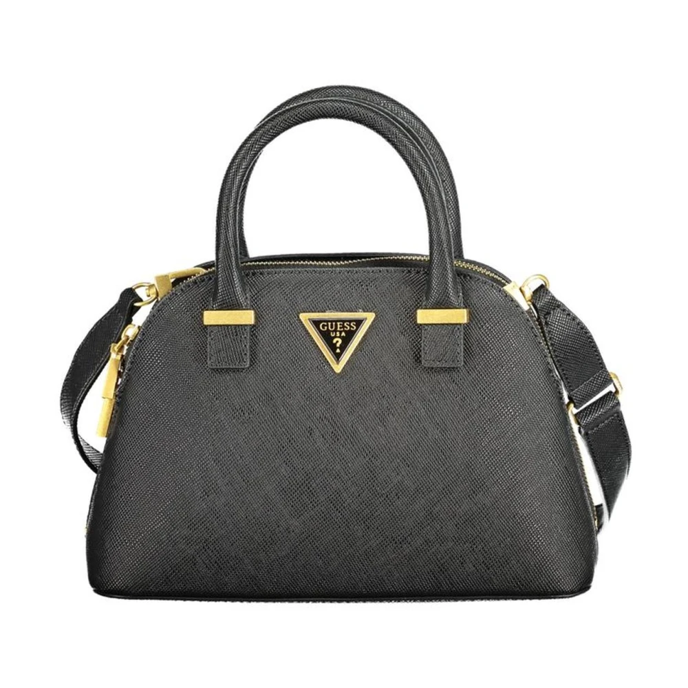 Guess Zwarte Polyethyleen Handtas met Ritssluiting Black Dames