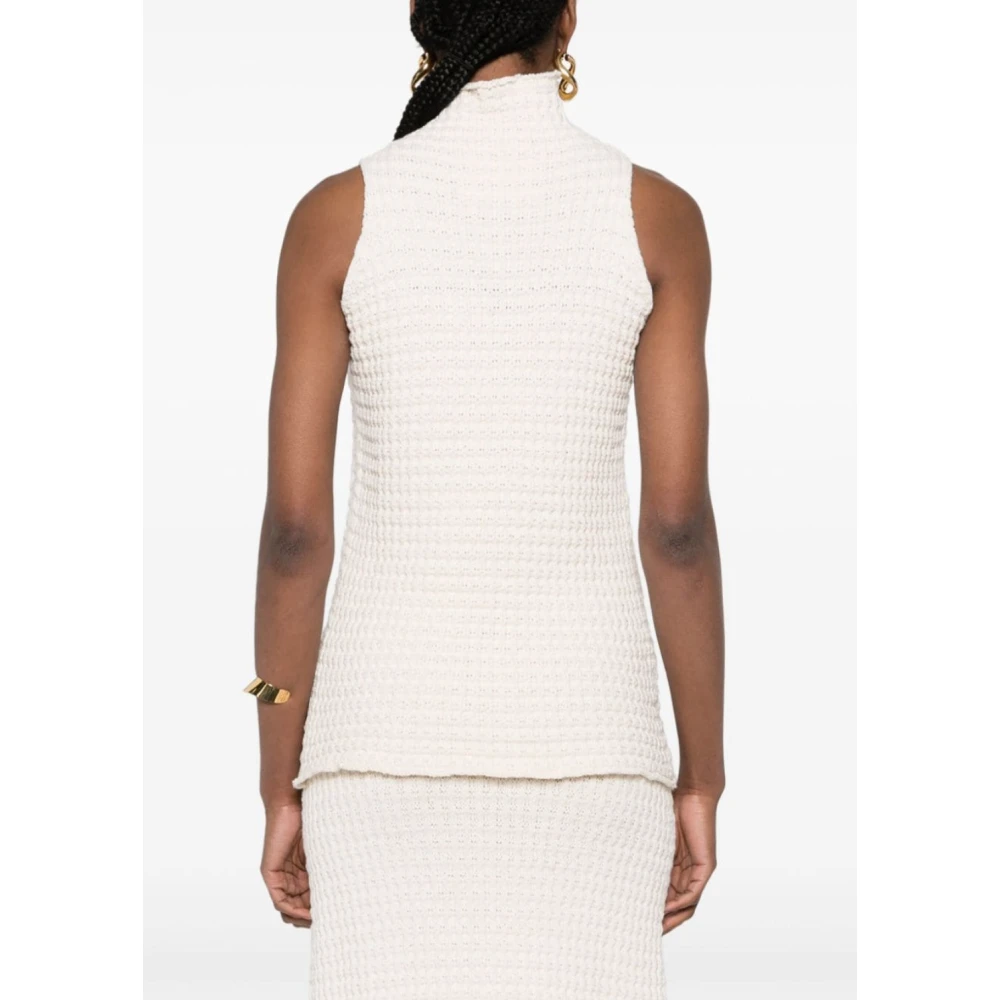 Jil Sander Witte High Neck Top White Dames