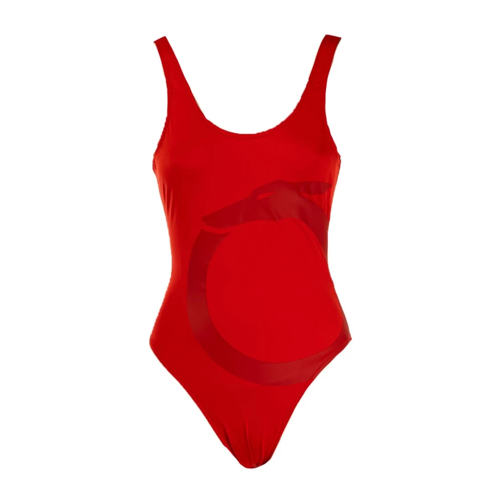 Trussardi Grafische Print One-Piece Badpak Red Dames