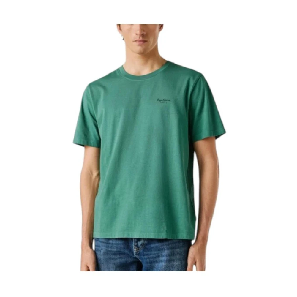 Pepe Jeans Men's Green T-Shirt - T-Shirts - L - Tops