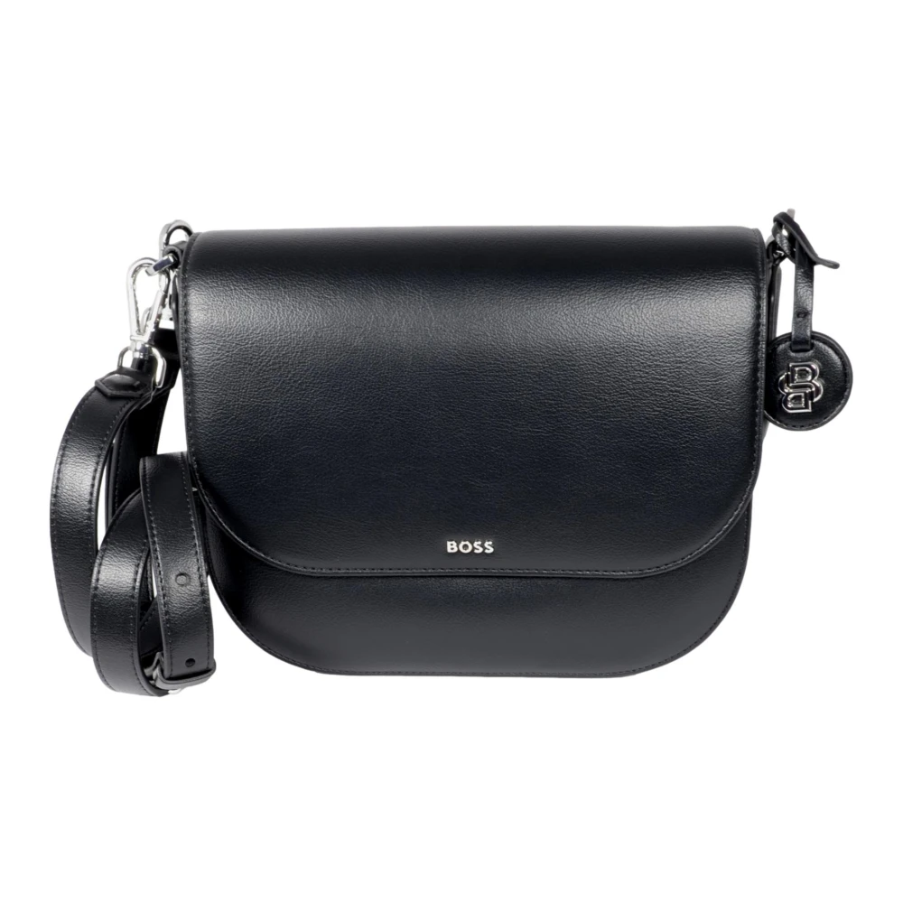 Hugo Boss Elegante Liriel Flap Crossbody Tas Zwart Black Dames