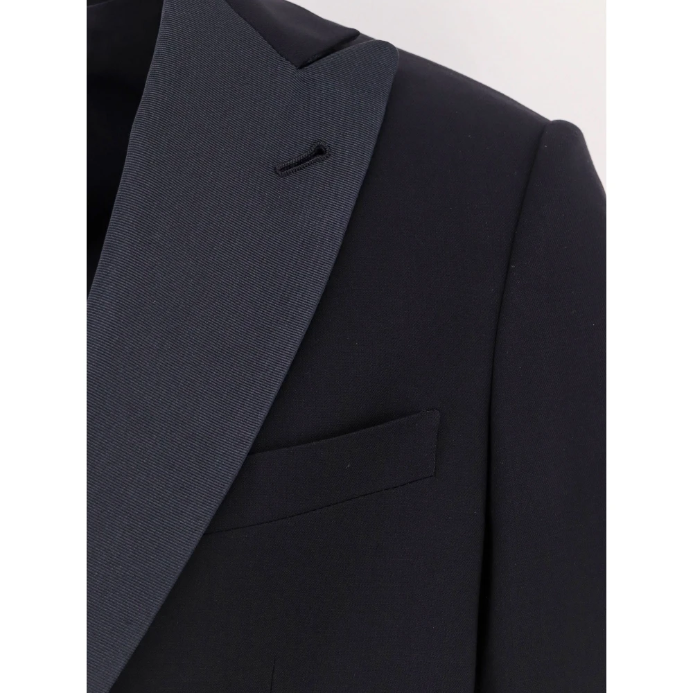 Giorgio Wollen Tuxedo met Peak Revers Blue Heren