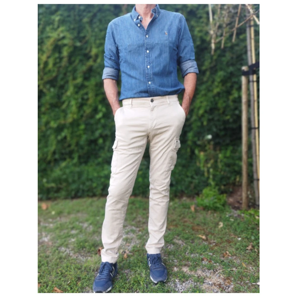 Mason's Extra Slim Cargo Broek Beige Heren