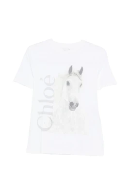 T-shirt med hästtryck
