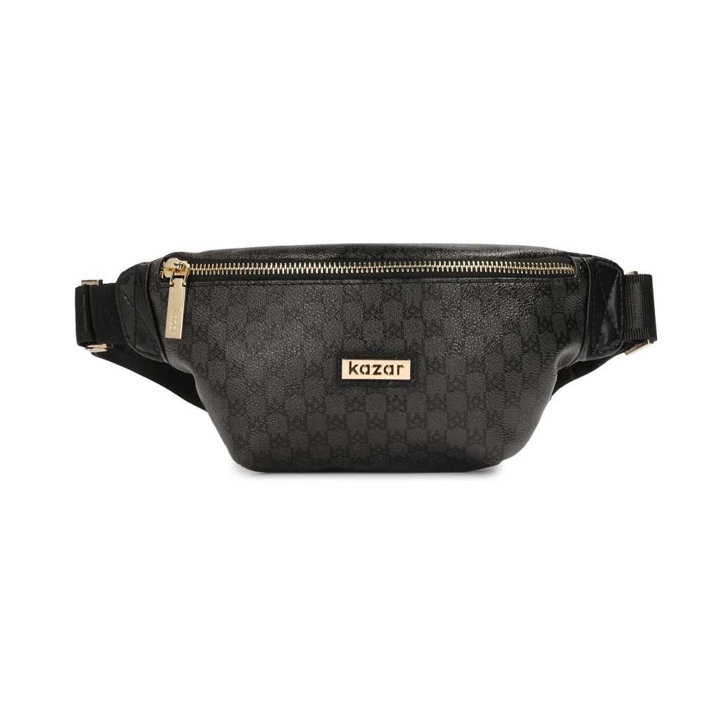 Kazar Zwarte heuptas met monogrammen Black Dames