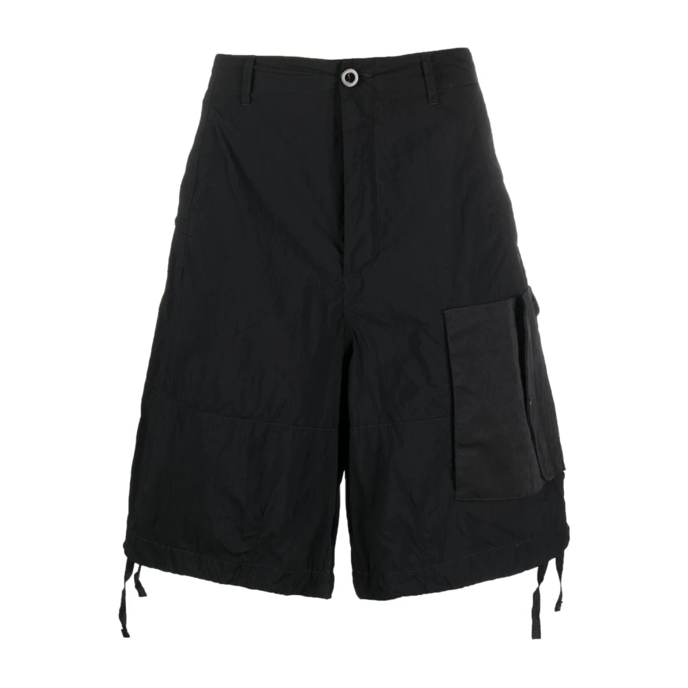 Ten C Zwarte cargoshorts met trekkoord Black Heren