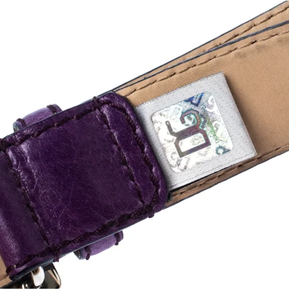 Dolce & Gabbana Pre-owned Leather belts Purple Dames