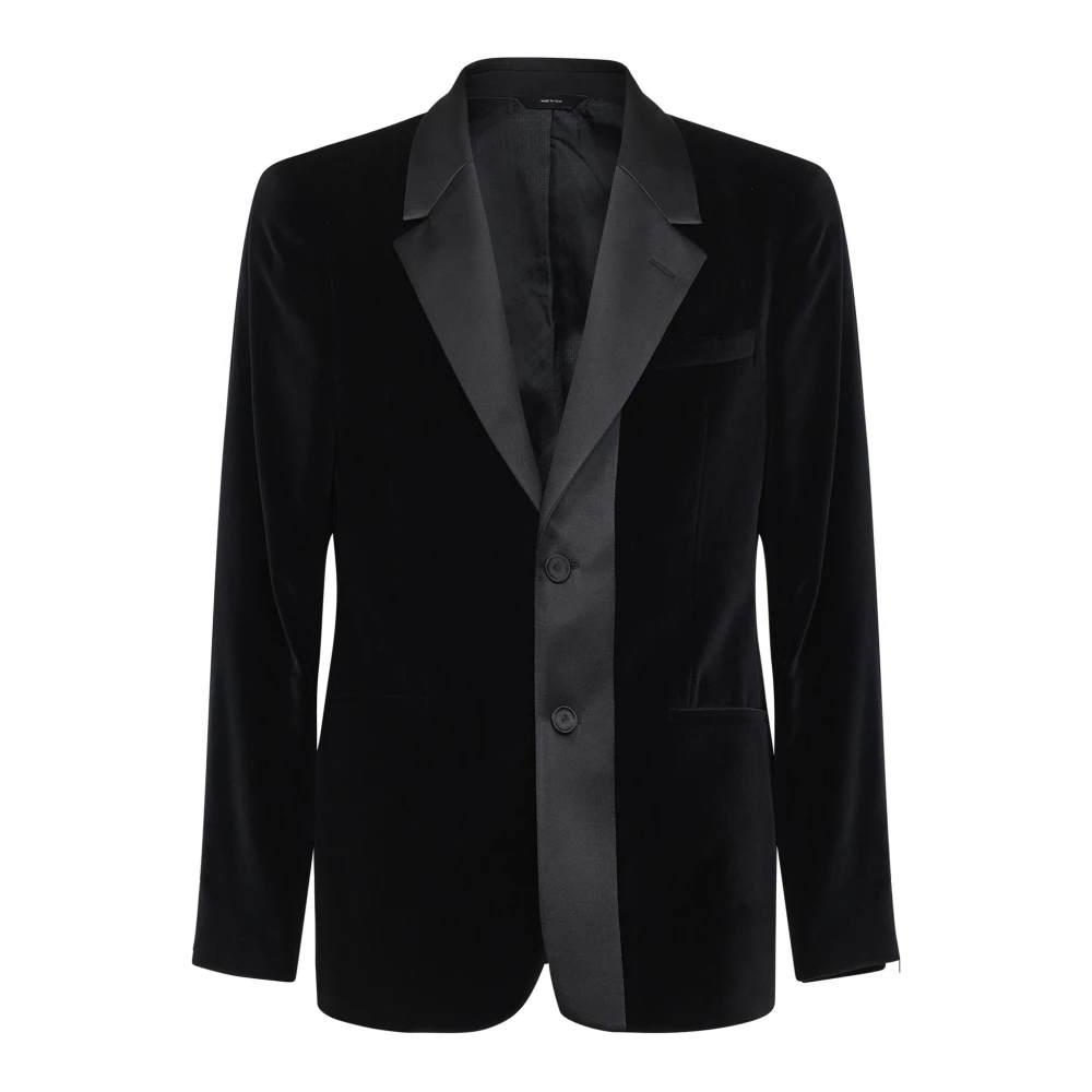 Fendi Herren Schwarz Einreihiger Blazer