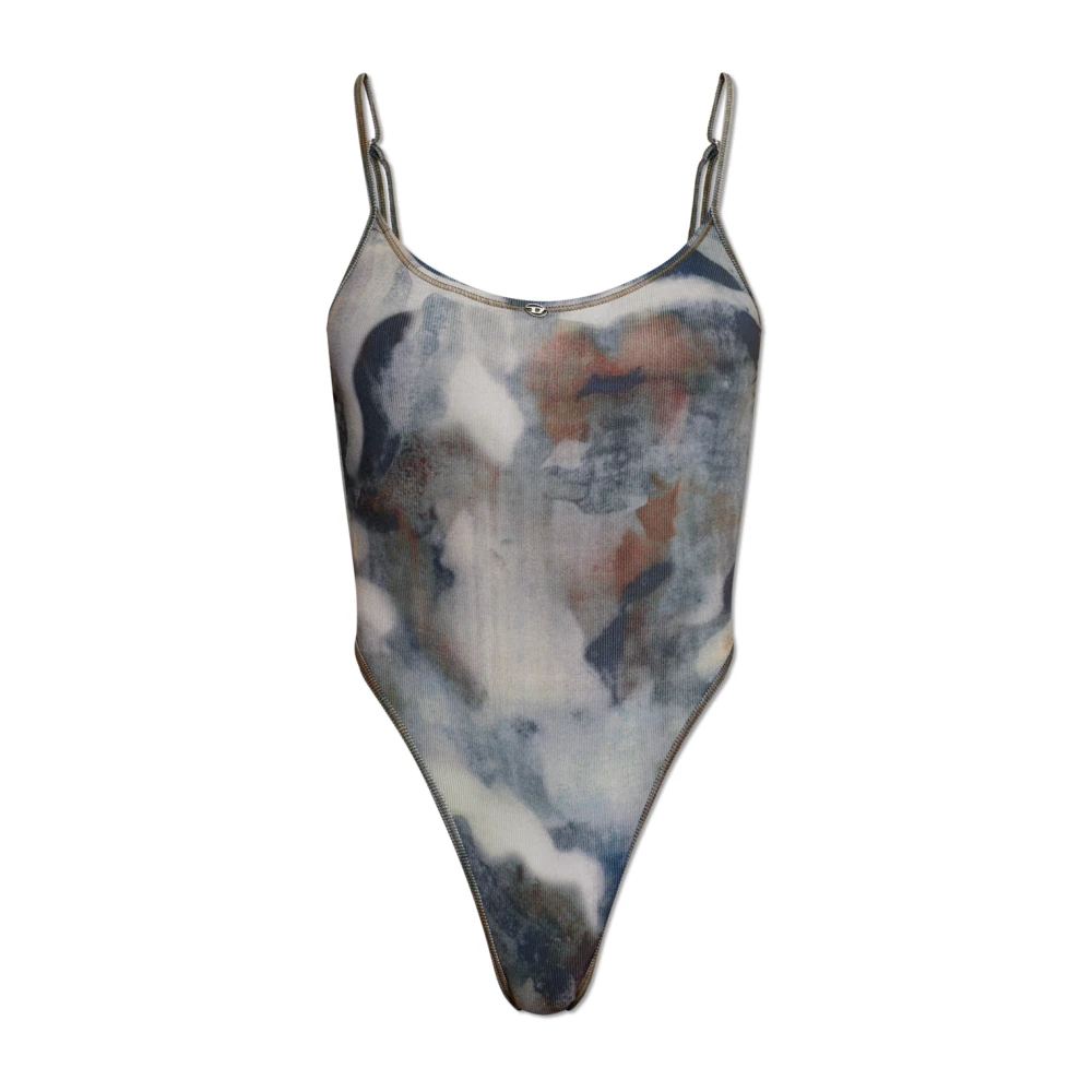 Diesel Women's Gray Ella-Utlt One-Piece Swimsuit - Swimsuits - S - Swimwear