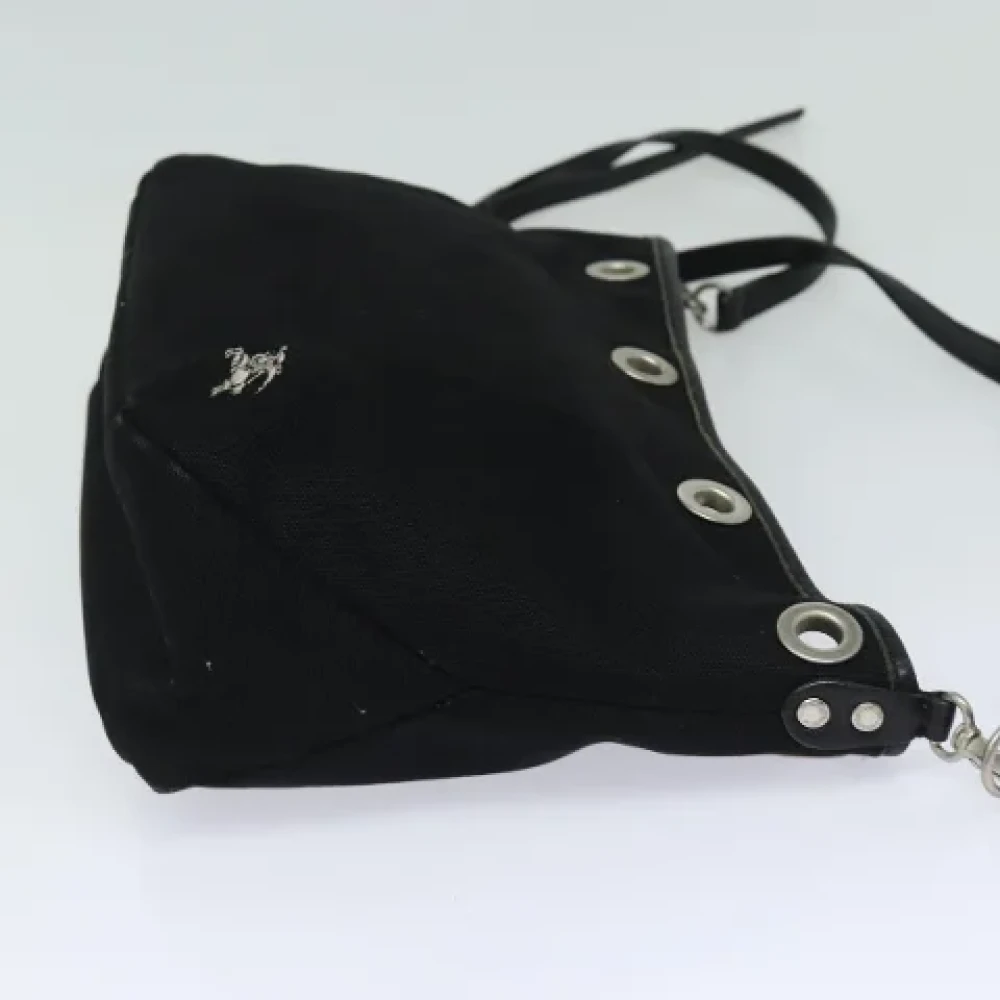 Burberry Vintage Pre-owned Canvas shoulder-bags Black Dames