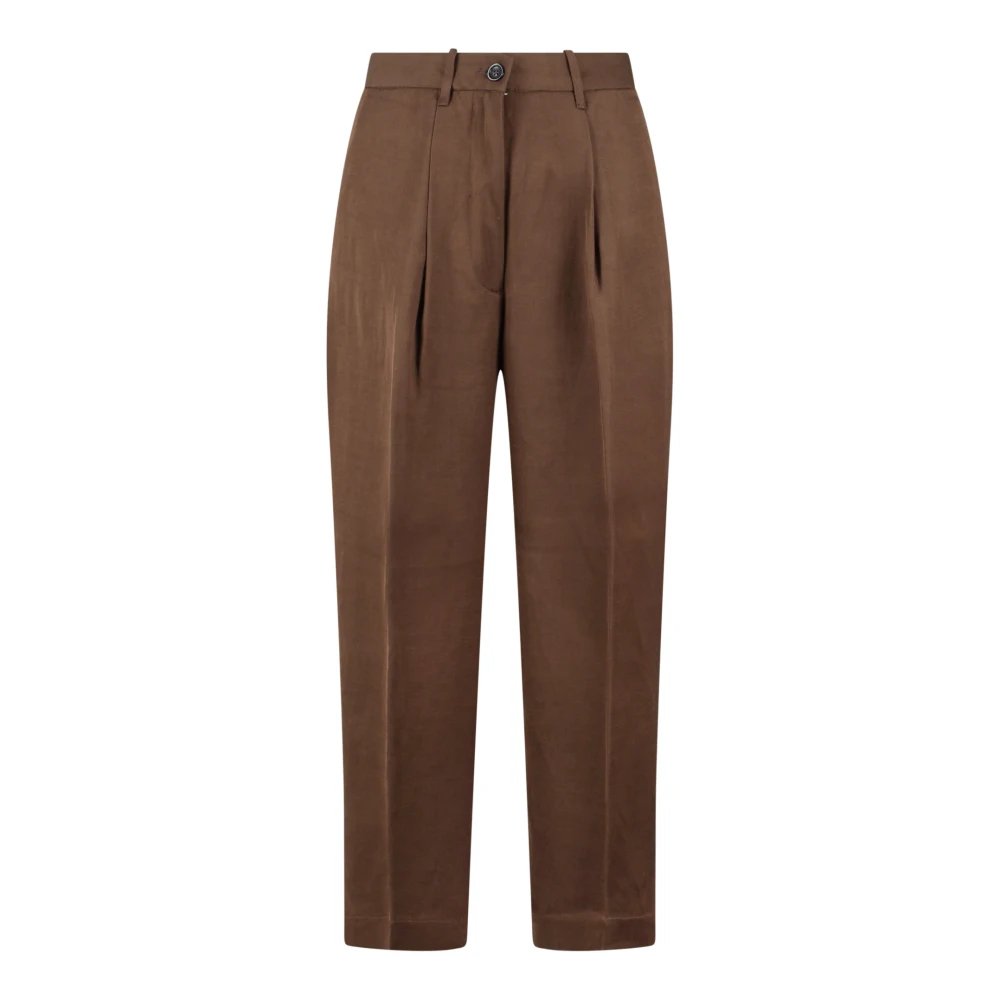 Nine In The Morning Cropped Trousers Brown Dames