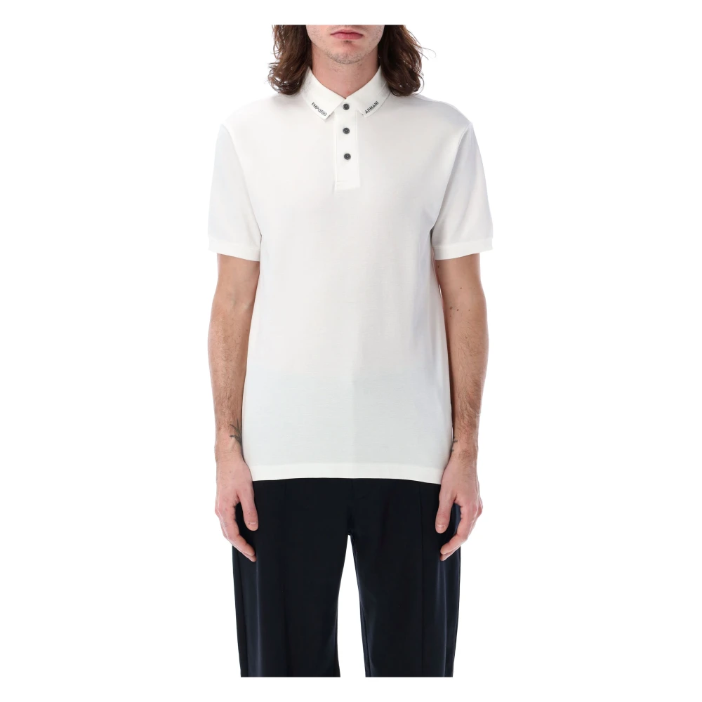 Emporio Armani Klassiek Poloshirt voor Mannen White Heren