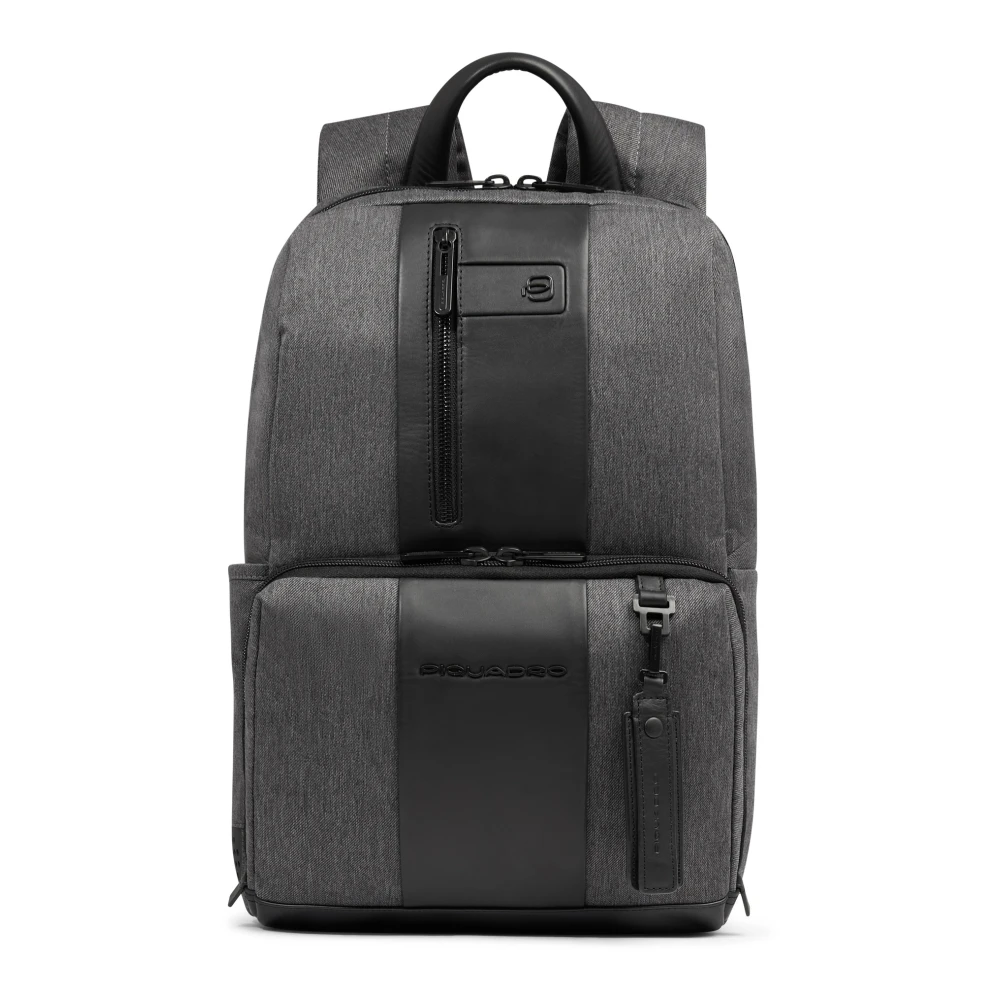 Piquadro Herren Grau Brief 2 Laptop-Rucksack