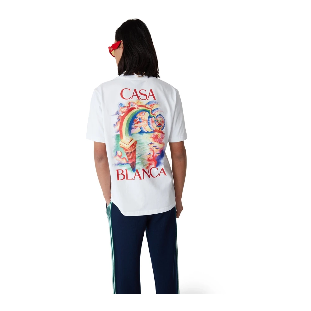Casablanca Natuurleraar Grafisch T-shirt White Dames