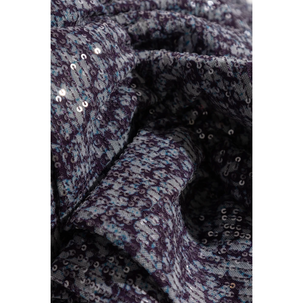 Rotate Birger Christensen Top met pailletversiering Purple Dames