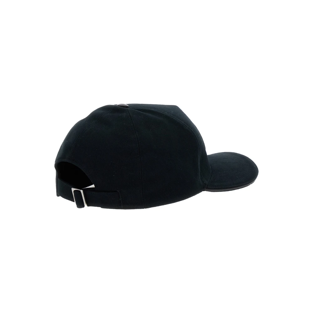 Salvatore Ferragamo Zwarte baseballpet met Gancini-detail Black Heren