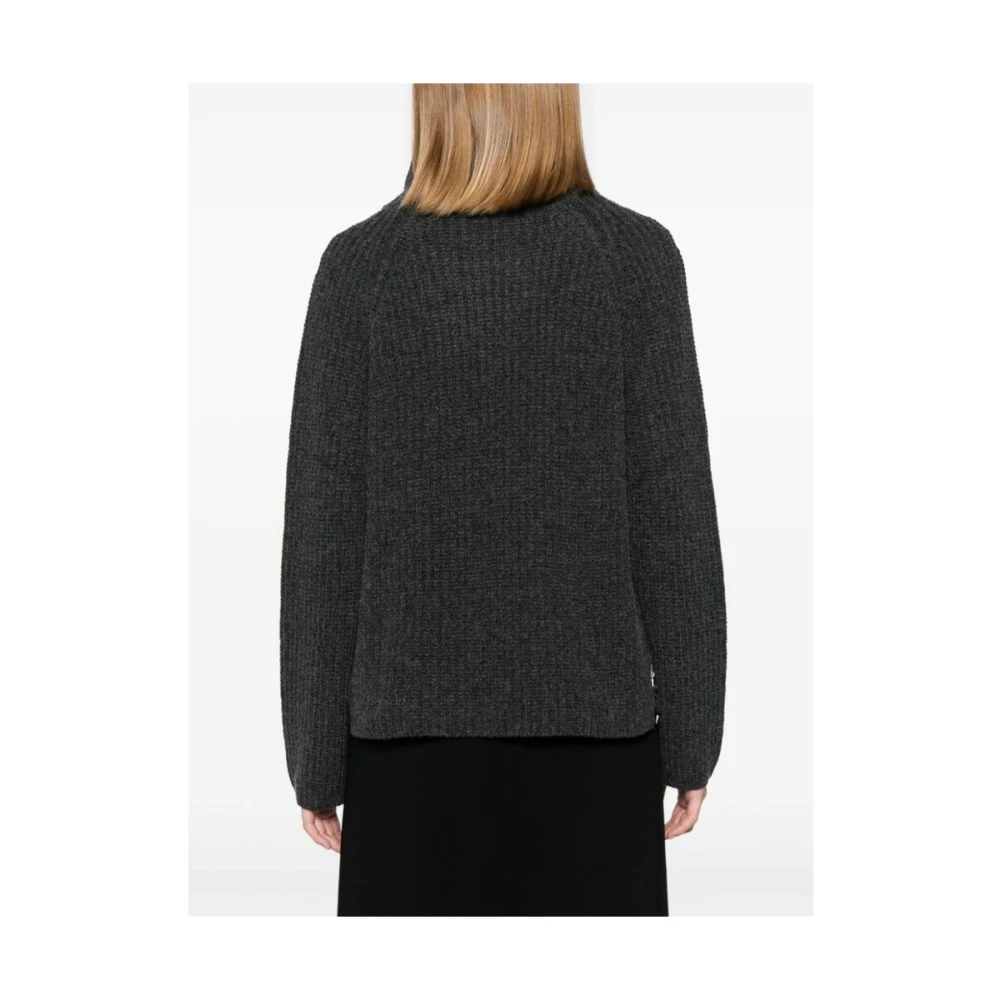 allude Gebreide Rolhals Sweater Gray Dames