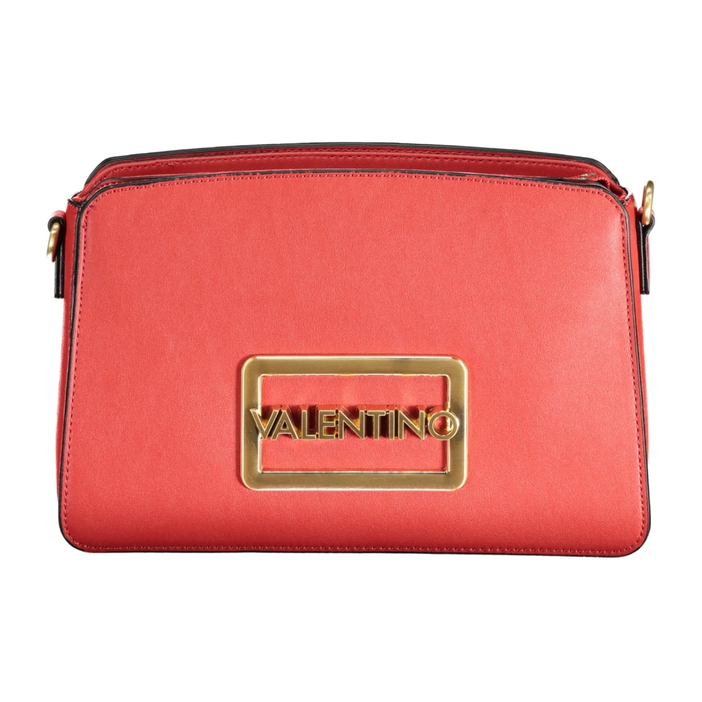 Valentino by Mario Valentino Rode Schoudertas met Afneembare Band en Ritssluiting Red Dames