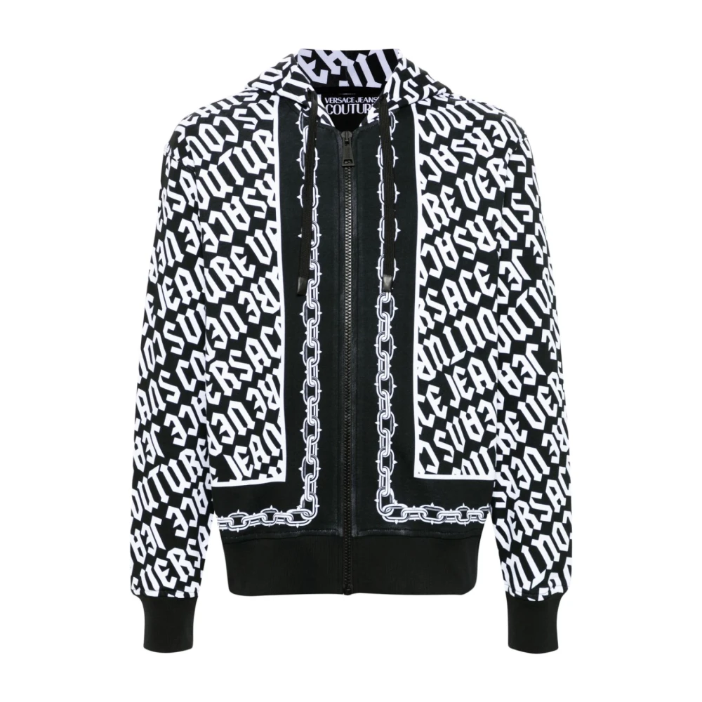 Versace Jeans Couture Zwarte Sweatshirt Aw24 Stijlvol Essentieel Black Heren