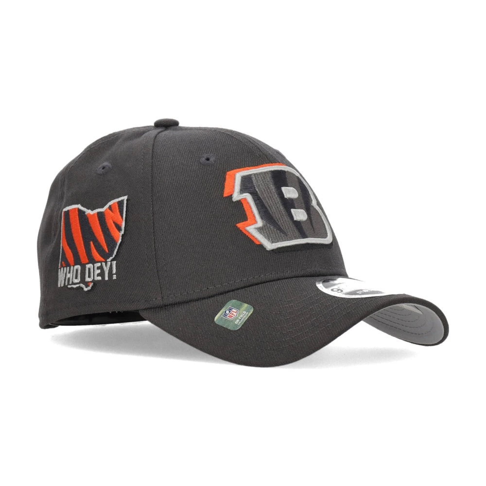 new era NFL Draft Curvy Visor Hat Bengals Gray Heren