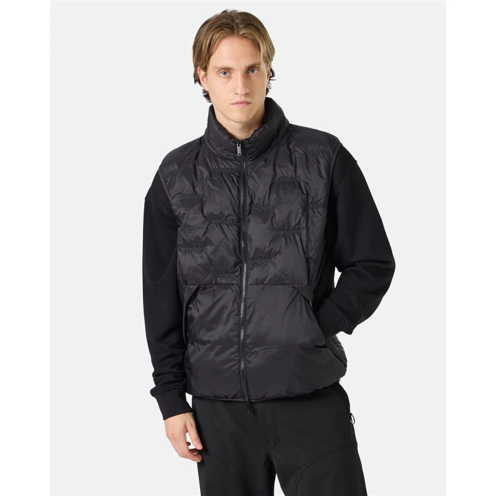 Iceberg Nylon vest met borduurwerk Black Heren