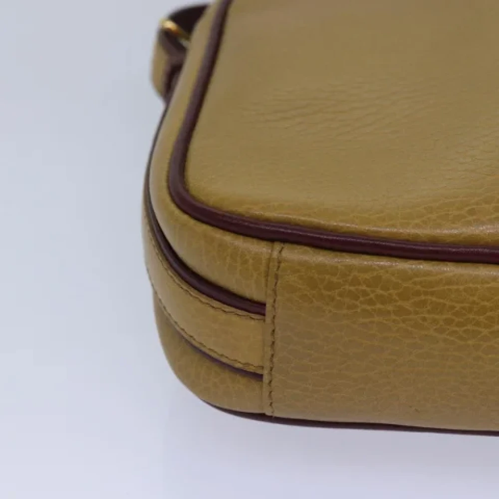 Cartier Vintage Pre-owned Leather shoulder-bags Beige Dames
