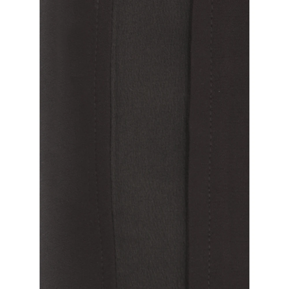 Elisabetta Franchi Zwarte Crêpe Broek met Zijzakken Black Dames