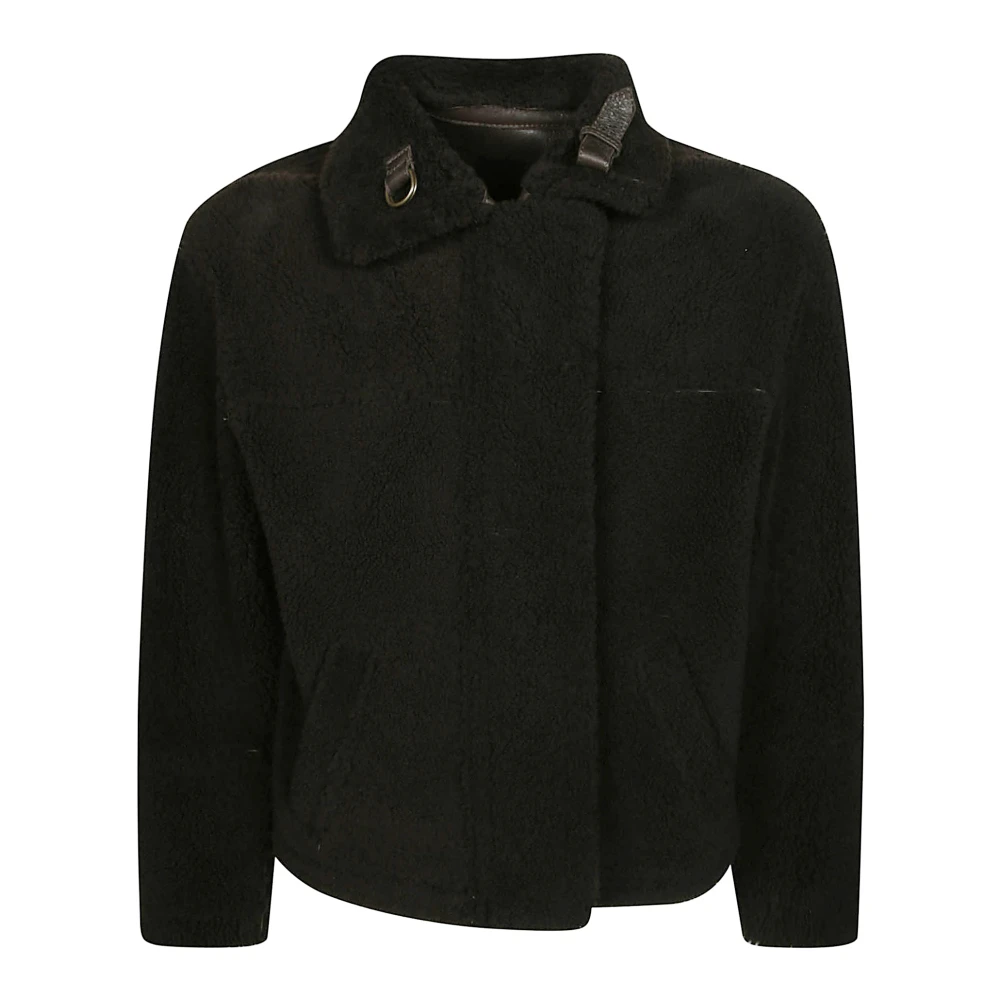Salvatore Santoro Schapenleren Jas Brown Dames