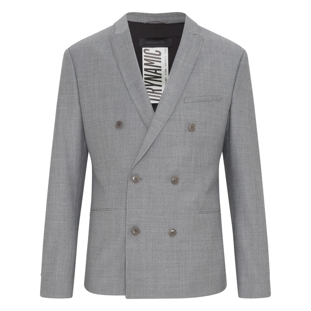 Drykorn Men's Gray Stretch Wool-Mix Grey Blazer - Blazers - 2XL - Jackets