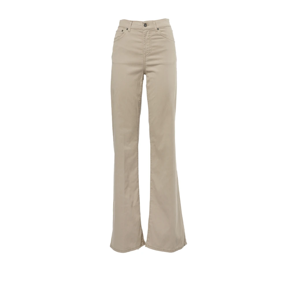 Dondup Wijde Pijp Katoenen Jeans Brown Dames