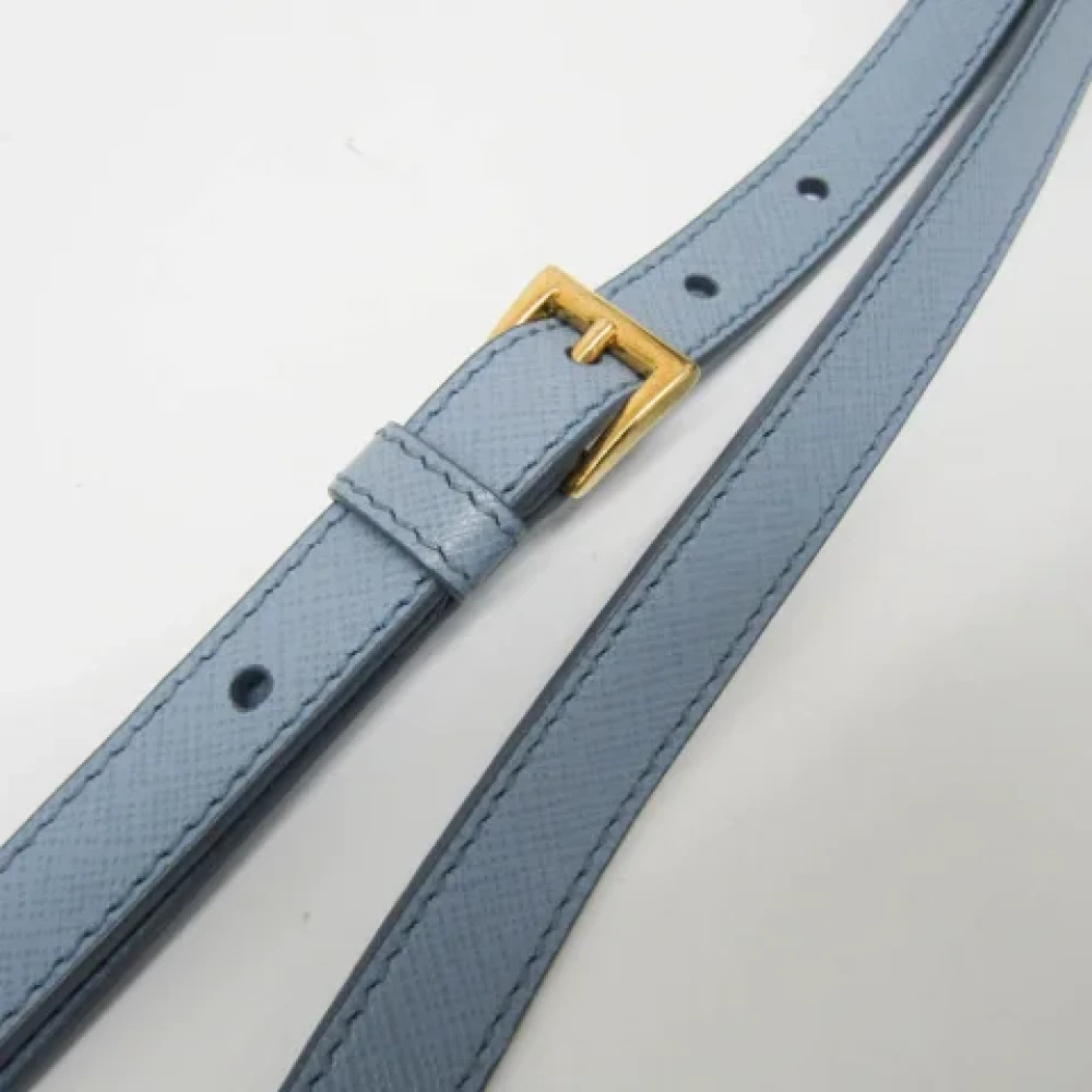 Prada Vintage Pre-owned Leather prada-bags Blue Dames