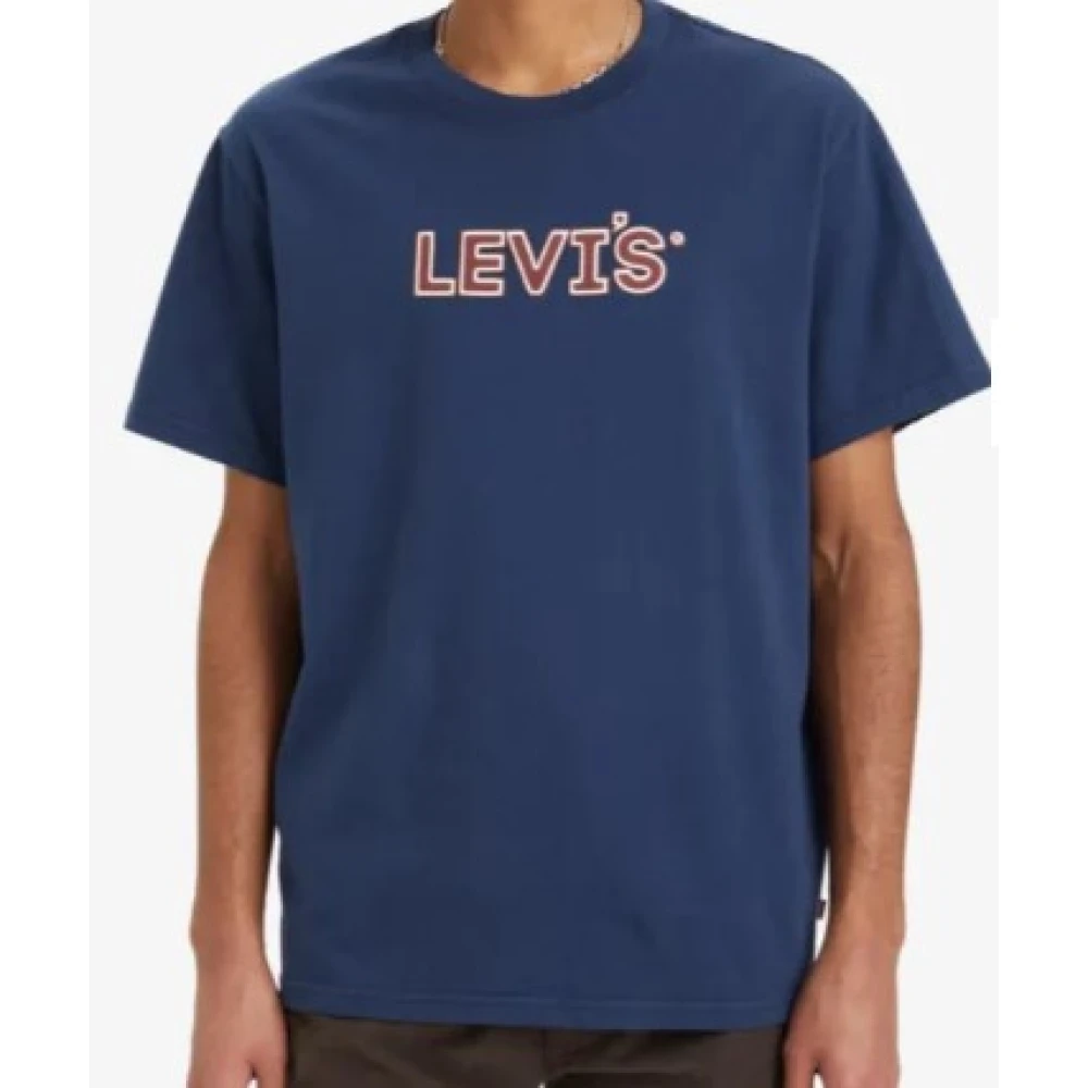 Levi's Relaxed Fit Gewatteerd T-shirt voor mannen Blue Heren