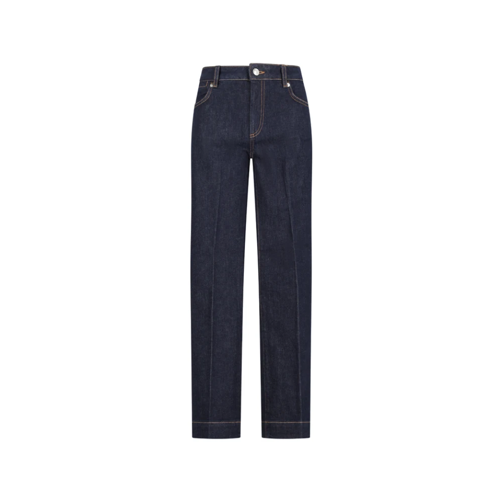 Sportmax Blue Straight Fit Jeans, Female, W28, Record Straight Jeans
