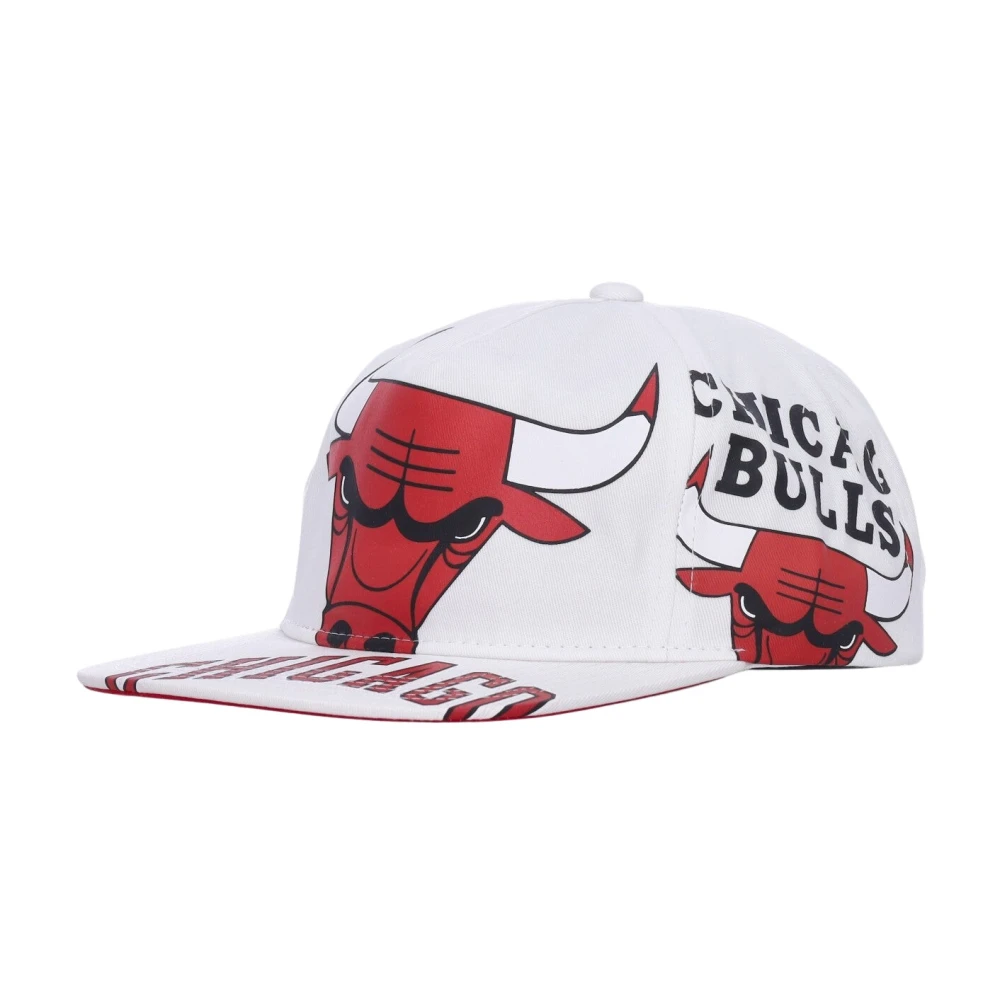 Mitchell & Ness Chicago Bulls Platte Klep Pet Wit White Heren