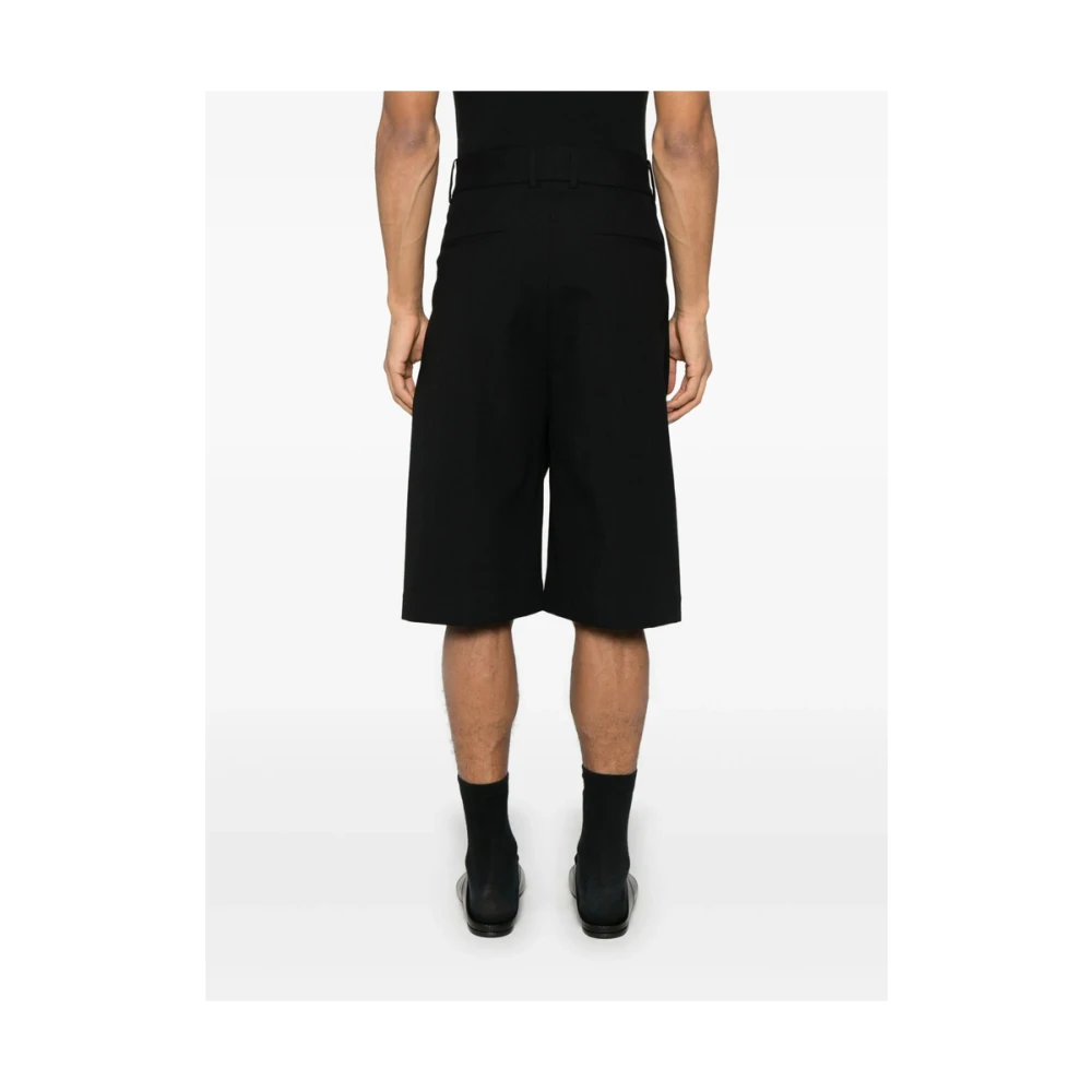 Studio Nicholson Zwarte Knoop Rits Riem Lus Broek Black Heren