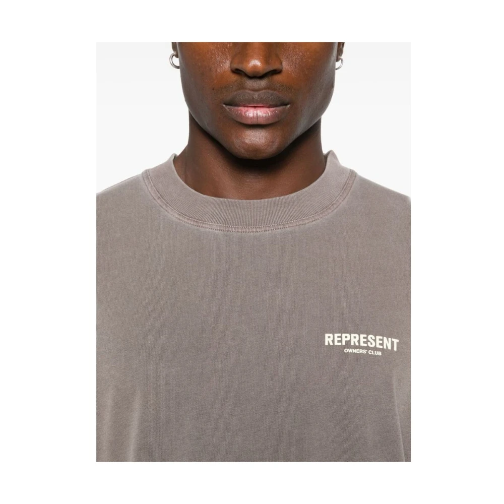 Represent T-shirt met grafische print van katoen Gray Heren