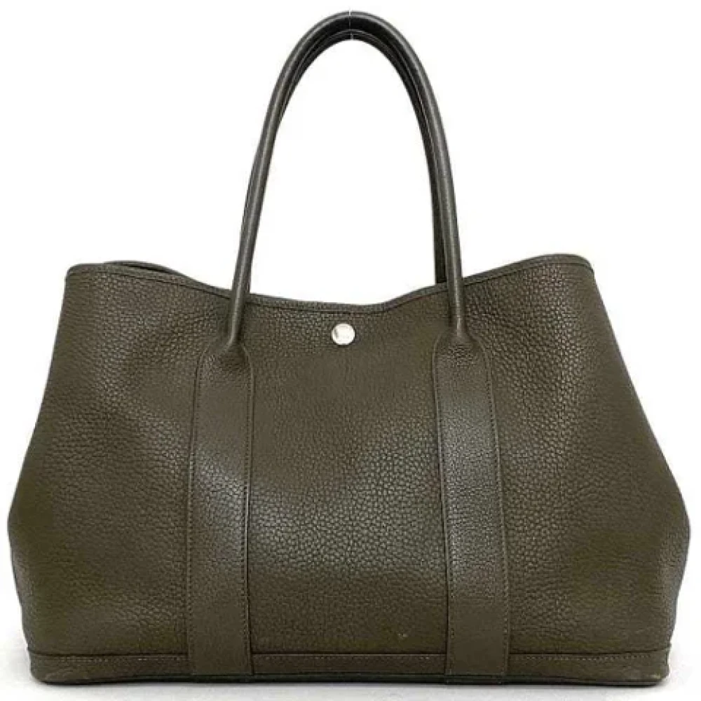 Hermès Vintage Pre-owned Fabric handbags Gray Dames