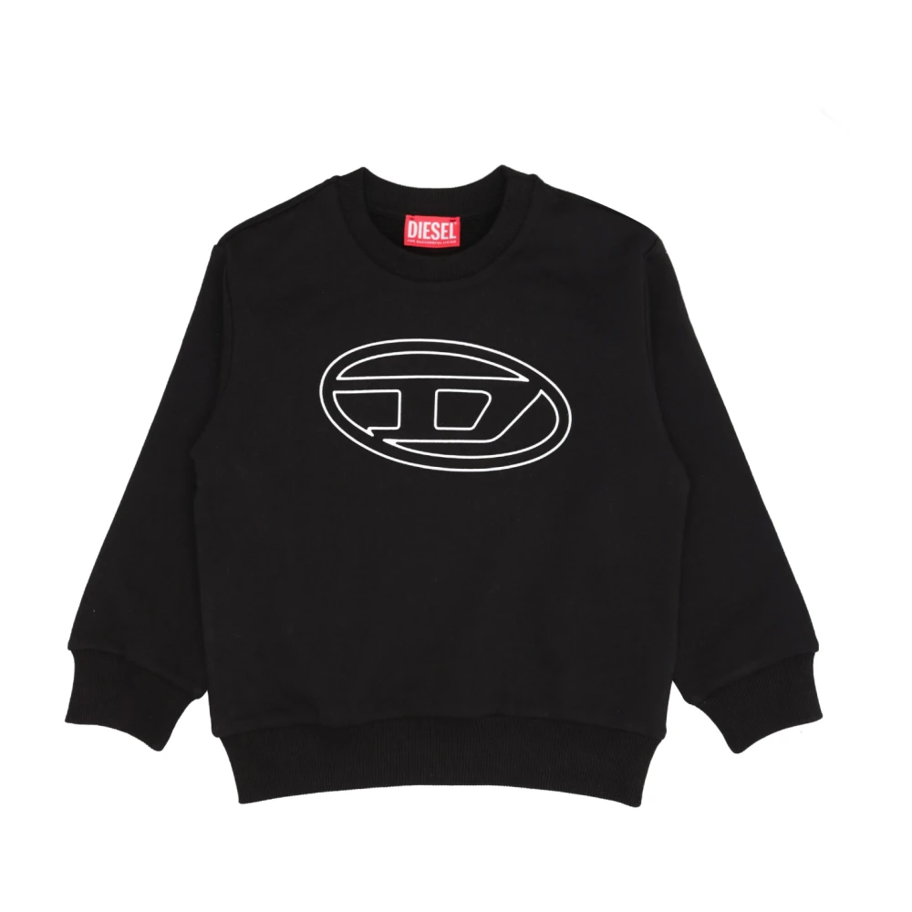 Diesel Mannelijk Zwart E Katoenen Ronde Hals Sweater